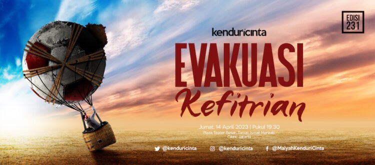 poster kenduri cinta evakuasi kefitrian