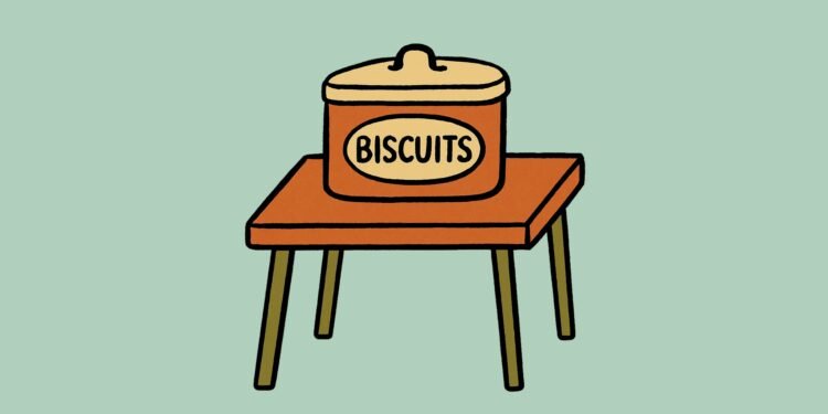 Rengginang di Kaleng Biskuit Khong Guan